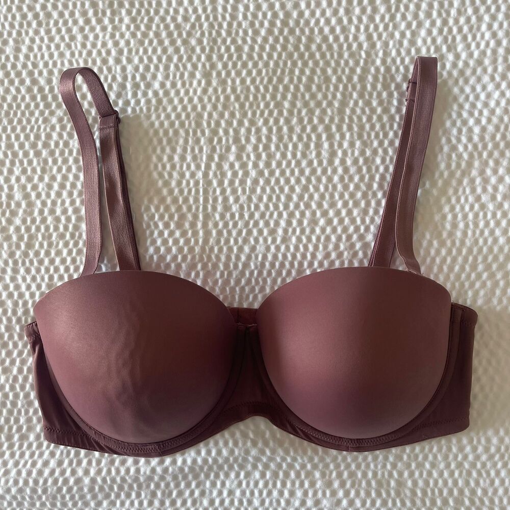 PINK Victoria’s Secret Wear Everywhere Padded Underwire PushUp Strapless Bra 36D - Picture 2 of 6